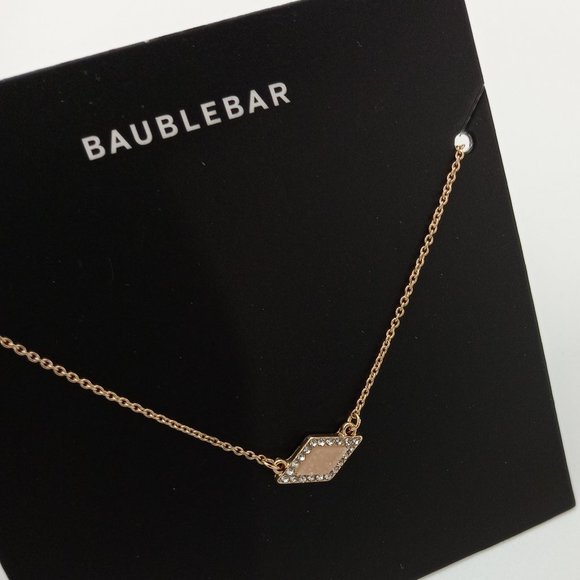 Baublebar Golden Chain Rhombus Shape Necklace Brand New in Original Pack - Picture 1 of 1